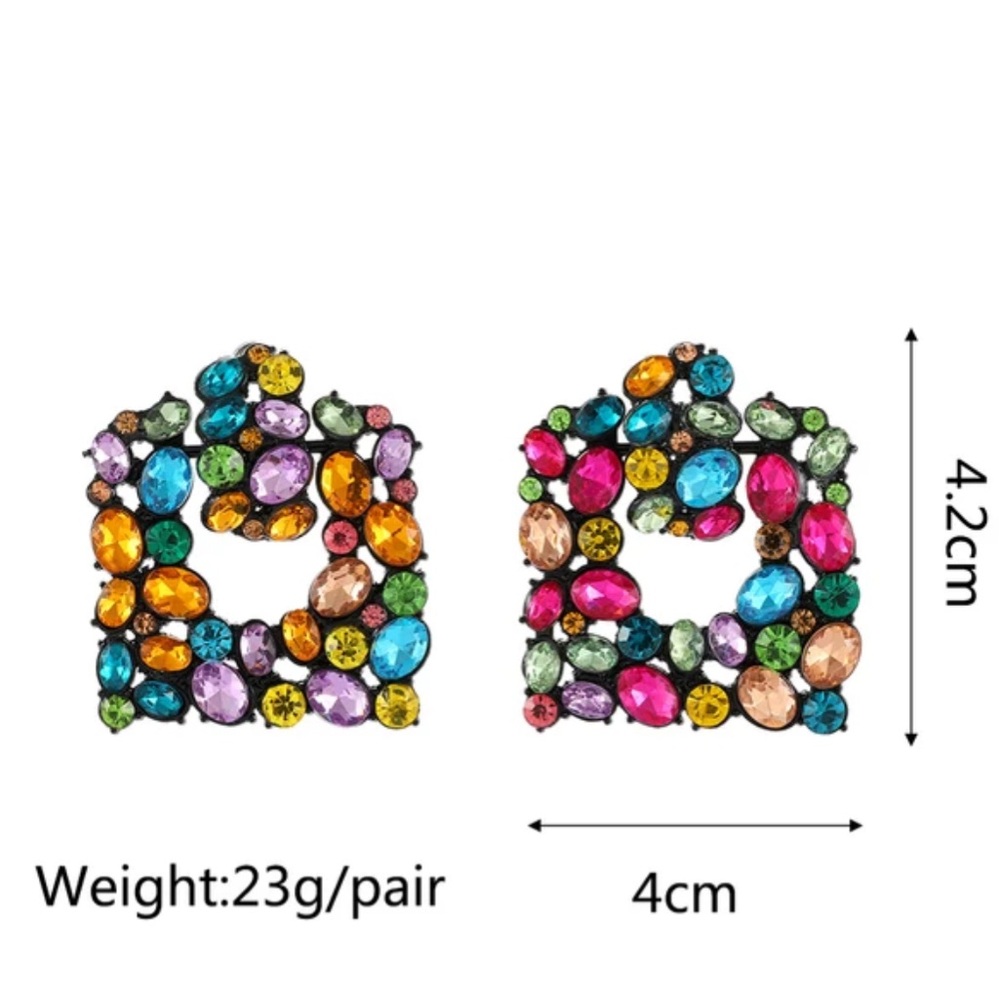 Glamour Belle Multicolored Earrings - Picture 5 of 6